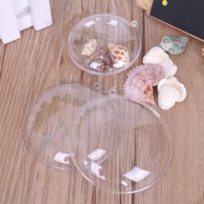 China Clear Plastic Flat PS Christmas Ornament Baubles Bauble For Christmas Decoration for sale