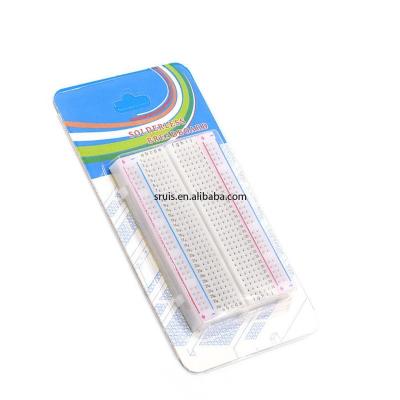 China 400 Hole Breadboard Experiment Card Transparent White Experiment Board Can Be Combined And Combined With 400 Hole Adhesive Breadboard for sale