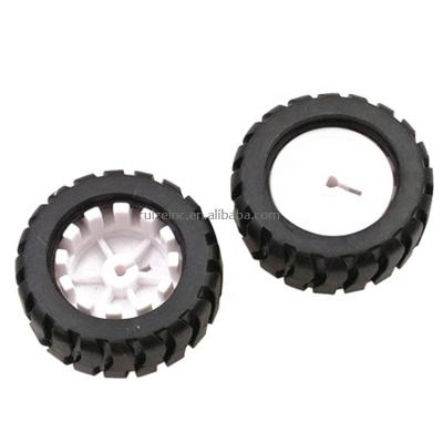 China Rubber Wheel N20 D-axle Rubber Wheel 43*19*3mm Wheel For DC N20 Geared Motor DIY Smart Robot Car for sale