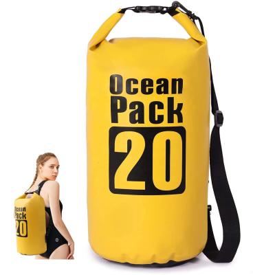 China Package 2L 5L 10L 15L 20L 30L 500D PVC Tarpaulin Durable Hot Bag Waterproof Ocean Sales Boating Swim Dry Bag Floating Backpack for sale