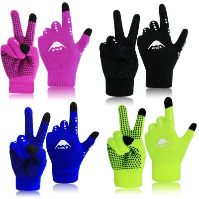 China Hot Sales Windproof Logo Knitted Winter Gloves Custom Made For Men And Women Touch Screen Anti-slip Colorful For Wholesale Prices for sale