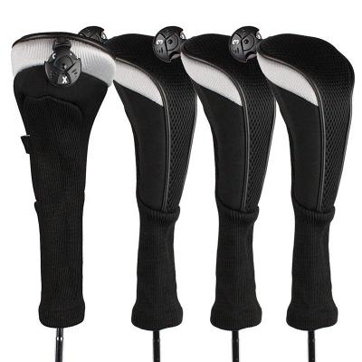 China OEM Wholesale Durable High Quality Wooden Golf Head Covers Golf Headcover Set With Long Neck And Interchangeable No. Tabs. for sale