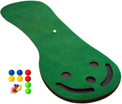 China New Design Durable Golf Putting Mats Indoor Outdoor Grass Golf Putting Mat Synthetic Custom Logo Swing Detection Hitting Mat for sale