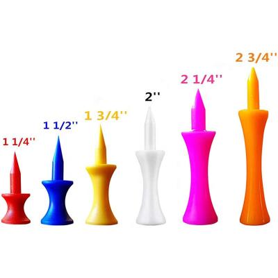 China High Quality With Factory Wholesale Price Wholesale Castle Plastic Tees Step Down Golf Tees With Multi Colors And Sizes Golf Castle Step Tee With High Quality for sale