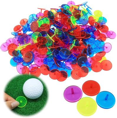 China Amazon Durable Hot Sales Wholesale Plastic Round Clear Golf Ball Position Marker Assorted Color For Golf Baseball for sale