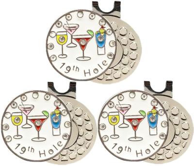 China Durable Hot Sales Golf Ball Markers With Cap Clip Value Gift Set Mark Pattern Personalized Custom Logo Other Golf Products Full Color for sale