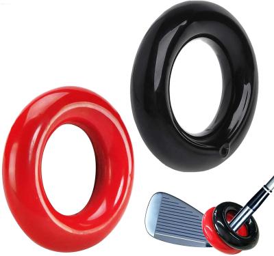 China Golf Training Aid Factory Direct Golf Club Swing Weight Donut Weighed Ring Warm Up Trainer Red Black For Men Women Golfer Practice Training for sale