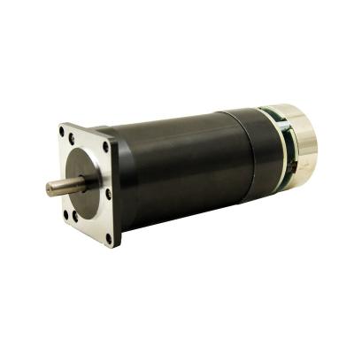 China 131W Totally Enclosed 57mm Braked DC Motor BLDC Motor Round Body 24V 3000rpm NEMA23 BLDC Type Brake Brushless Motor for sale