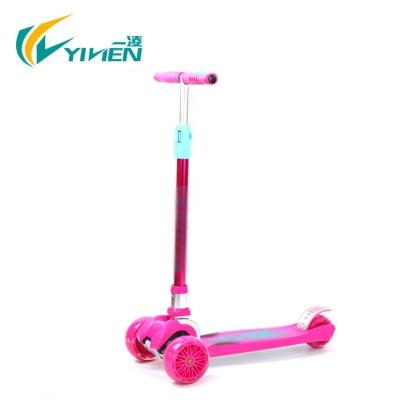 China Kids Gift Three Wheel PU Child Scooter Maxi Foldable Kick Scooter for sale