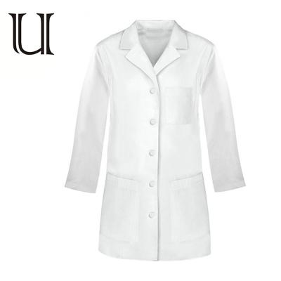 China Breathable Polyester+cotton+spandex Women's Hospital Uniform Lab Coat for sale