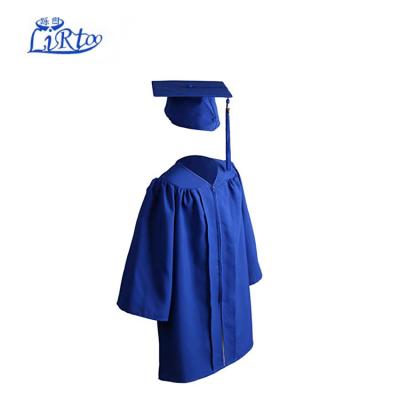 China Royal Blue Shiny School Kids Graduation Hats Dresses Primary School for sale