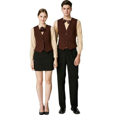 China New Design Breathable Receptionist Hotel Uniform For Front Desk Staff Clean Uniform for sale