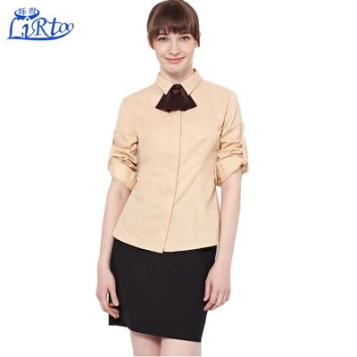 China Breathable Receptionist Hotel Uniform For Front Desk Service Hotel Staff With Housekeeping Uniform Dress for sale