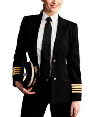 China Full Shirts High Quality Custom Airline Wear Airline Uniform Women's Jacket Air Jacket for sale