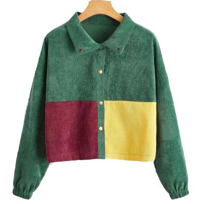 China Jacket Men's Working Uniform Types Corduroy Color Block Suede Jacket for sale