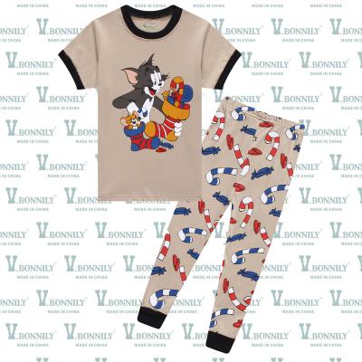 China Breathable Pajamas Kids Clothing Children Sleepwear Clothing Sets Pajamas Bag Wholesale Quantity Winter Cotton Custom OEM Customized Item for sale