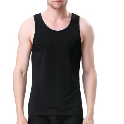 China QUICK DRY Knit Stringer Mens Beach Tank Top White Bamboo Mens for sale