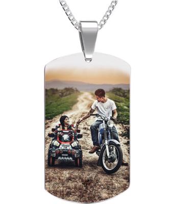 China Custom Military Necklace Personalized by Europe Search Color Photo Border Hot Text for sale