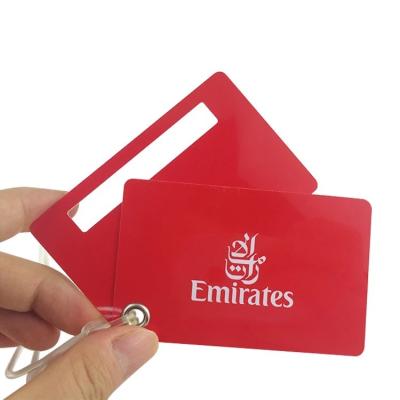 China Custom Glossy Plastic Club Business Airplane Travel Luggage Tag/Promotional PVC/Membership Card for sale