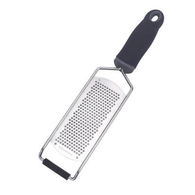 China 12 Inches Sustainable Multifunctional Stainless Steel Cheese Grater Zester Citrus Lemon Chocolate Grater With Soft Handle for sale