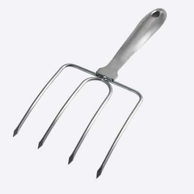 China Easily Cleaned Household BBQ Tools Stainless Steel Fork Rotisserie Poultry Lifter Turkey&Roast Rotisserie Fork Meat Claws Roast Ham Forks for sale