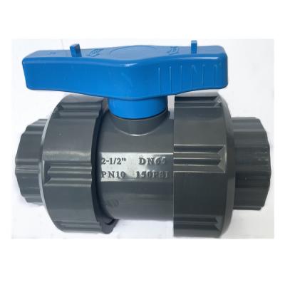 China Factory sale general ANSI standard JIS DIN BS dn15 dn100 TU PVC double union valve genuine for sale