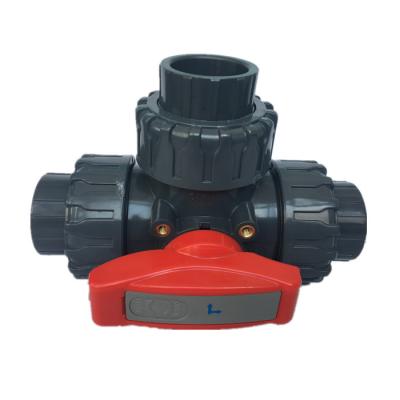 China General T Port ABC CCB Ball Rotating 360 Promotion Price 3 Way Ball Valve PVC for sale