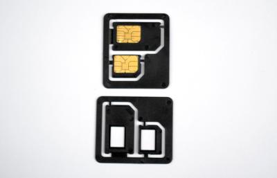 China Plastic ABS Dual SIM Card Adapters / Dual SIM Adaptor For Regular Phone for sale