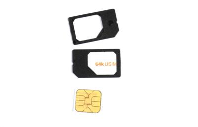 中国 黒く規則的なマイクロ SIM カード アダプター/マイクロ SIM カード アダプター 3FF - 2FF 販売のため