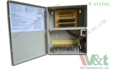 China Impermeabilice la fuente de alimentación de 9 canales, fuente de corriente continua de 5A 12v Para las cámaras CCTV en venta