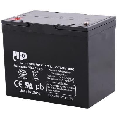 China Sulfuric acid sealed Lead Acid Battery 12V 75Ah for Power tools , computer power supply for sale