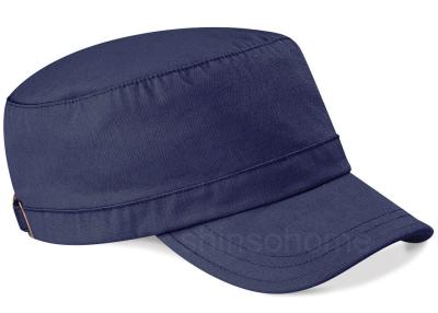 China Blank Cotton Army Cap Blue With Metal Buckle , Men Army Hat 22 Inch for sale