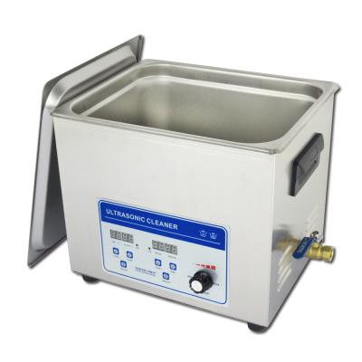 China Accione el limpiador ultrasónico ajustable 10liter de Benchtop para el retiro del aceite del hardware en venta