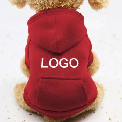 China Sustainable Wholesale Custom Multi Color Fleece Dogs Comfortable Cloth Pet Clothes Blank Dog Hoodie for sale