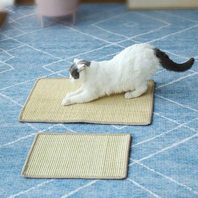 China Sustainable Cat Scratcher Mat Natural Sisal Protect Mats For Indoor Cats Grinding Claws And Protecting Furniture Couch Mat for sale