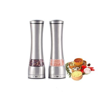 China Wholesale Grinder Stocked Viable Manual Stainless Steel Salt and Pepper Grinder Set for sale