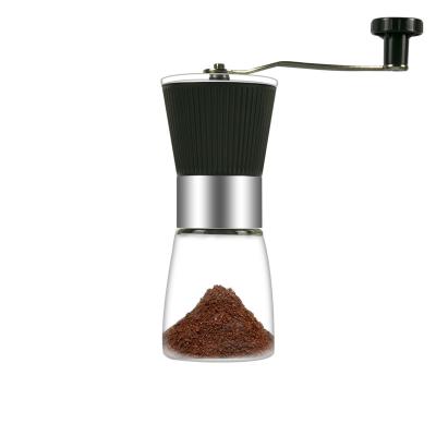 China 2021 Viable New Portable Glass Grinder Manual Coffee Stainless Steel With Ceramic Burr Core for sale