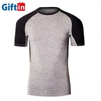 China Anti-pilling Men's Muscle Wear Slim Fitness T-shirt Sports Gym T-shirt Mens Dry Fit T-shirt Men's Gym T-shirt for sale