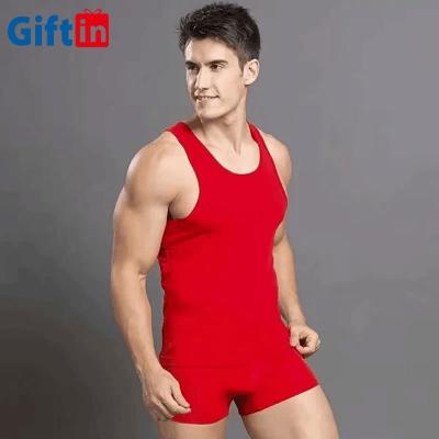 China Summer White Tank Tops 5% Spandex Tank Tops Bamboo Men 95% Bamboo Anti-Shrink Tank Tops for sale