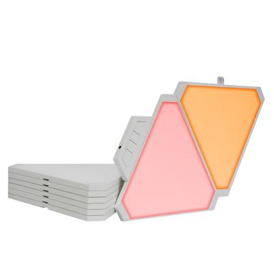 China Modern SK LIGHTING Smart Wifi App Wifi Control Triangle RGBW Ceiling LED Colorful Panel Lights 9PCS/Set for sale