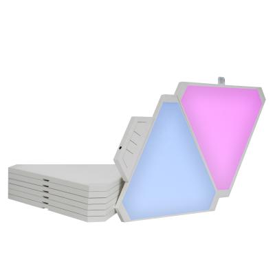 China Modern SK LIGHTING Smart Wifi Control Triangle RGBW Colorful Ceiling LED Panel Lights 9pcs/set Ceiling Light for sale