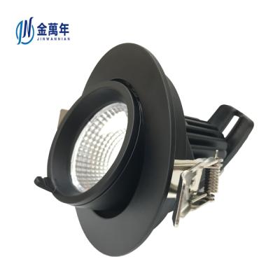 China Modern COB Recessed Adjustable Black LED Downlight Cylinder Elephant Gimbal Lamp Led Spot Commercial Lighting for sale