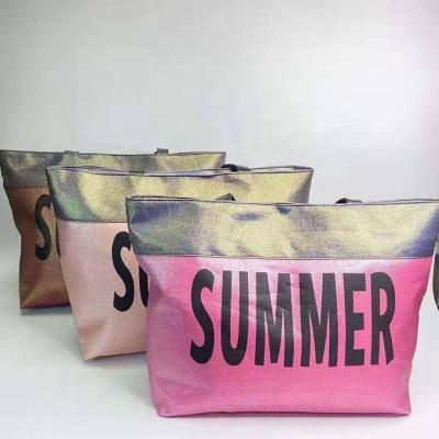 China Wholesale Fashion Niyang Factory Summer Travel Women Handbags OEM Customized Packing Large Size Print Beach Bag Canvas Handbag for sale