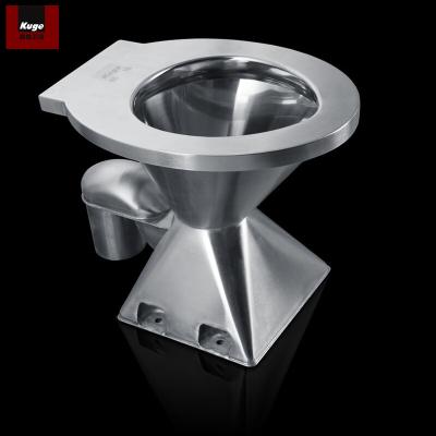 China Double-Flow Stainless Steel Floor Standing Toilet WC Toilet Portable Stainless Steel Camping Toilet Bowl For Sale for sale