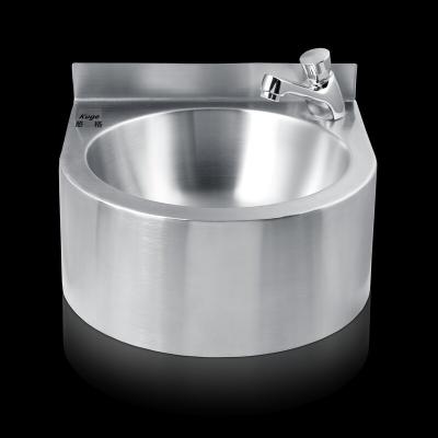 China Modern Cheap Price Stainless Steel Bathroom Wall Hung Pedestal Sink Wash Basin for sale