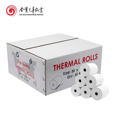 中国 2021 Hot Sale ISO9001/ISO14001 100% Virgin Wood Pulp 80 POS Printer Paper Roll 80 POS Thermal Paper Roll 販売のため