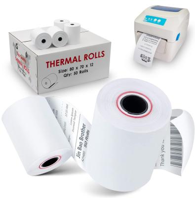 Китай Factory Price Best Virgin Wood Pulp 58mm 100% Thermal Paper Roll 80mm Thermal Paper Material And Roll For Cashier ATM POS Machine продается