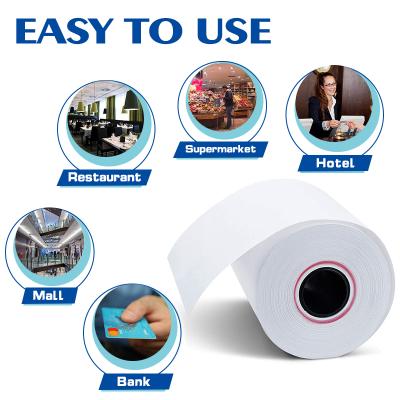 中国 Factory Price Best Virgin Wood Pulp 58mm 100% Thermal Paper Roll 80mm Thermal Paper Material And Roll For Cashier ATM POS Machine 販売のため