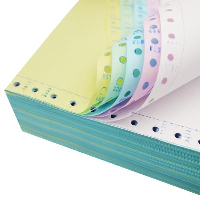 China Commercial Office OEM Carbonless Computer Paper Manufacturer Bore NCR Continuous Paper Form For Invoice for sale