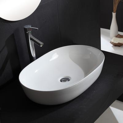 China HY8056 Bathroom Easy Clean High Quality Oval Shape Hand Sink Ceramic Design for sale